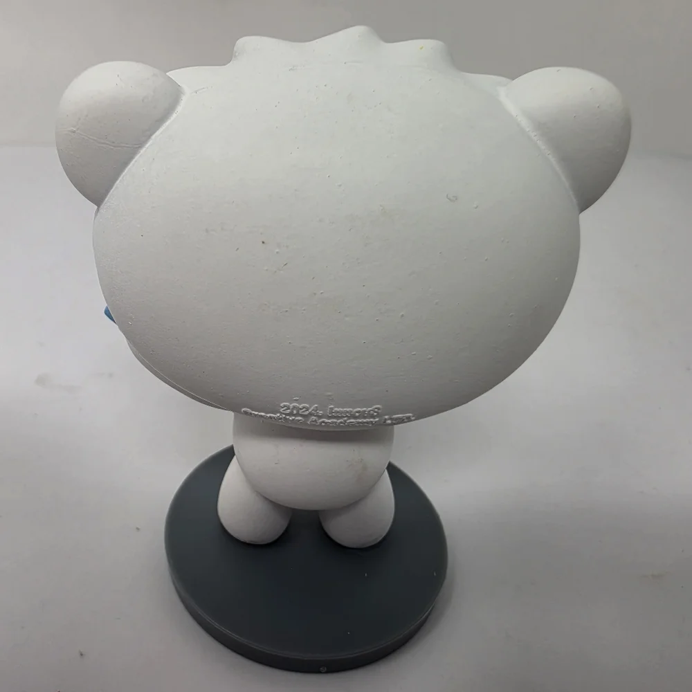 Deddy Bear White and Blue Toy Figure
